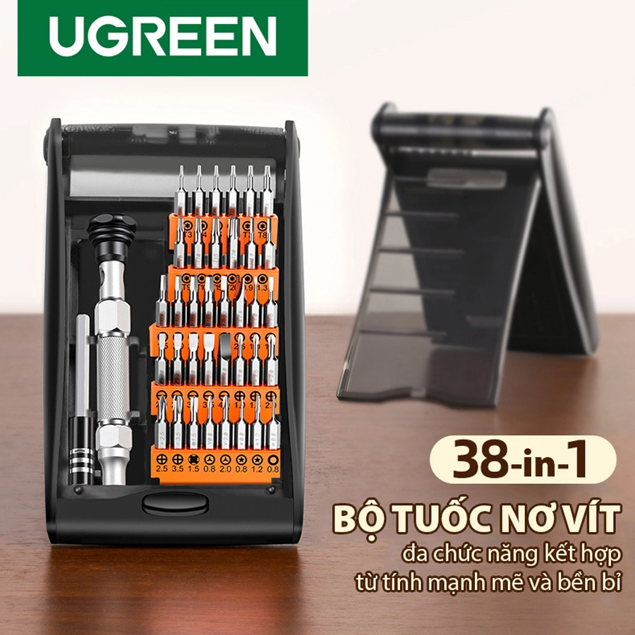 Ugreen 80459 38 trong 1 bộ vít đa năng mạ nhôm đầu hít từ tính hộp màu đen CM372 20080459